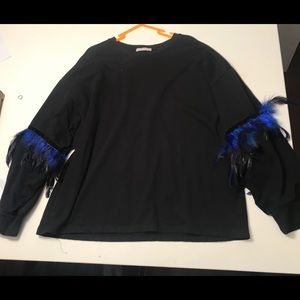 Zara feather sweater